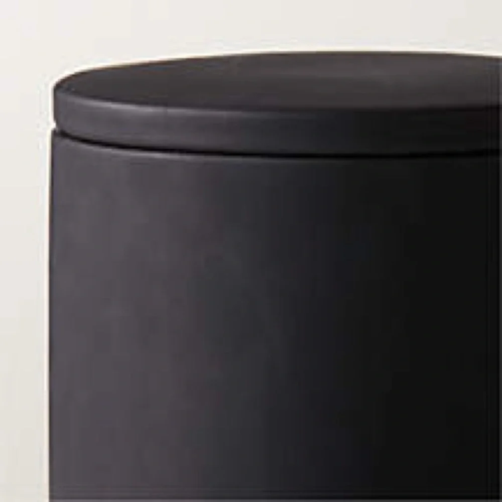 Cb2 Rubber-Coated Black Canister 4.25”x4”